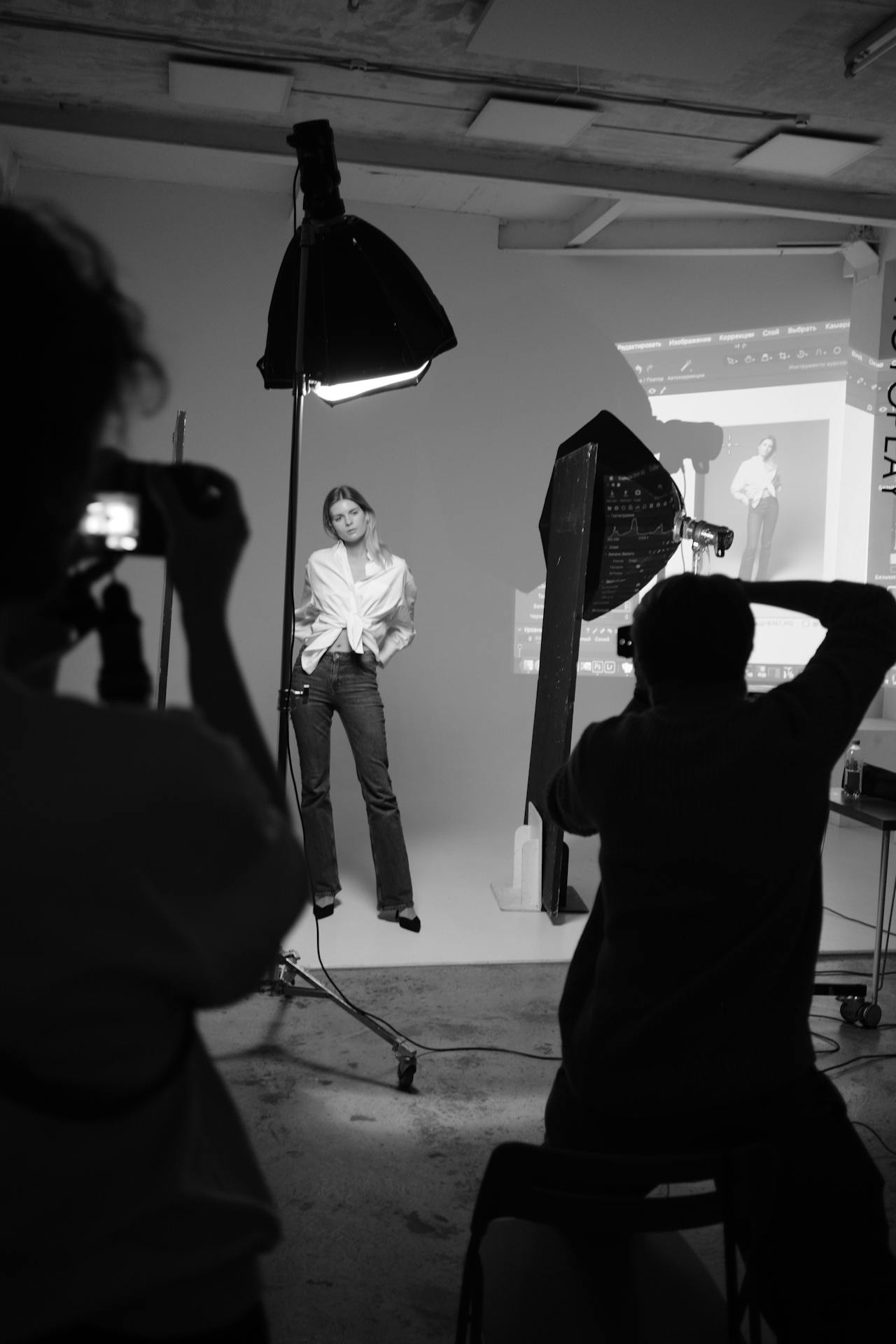 Brand photoshoot preparation with professional styling